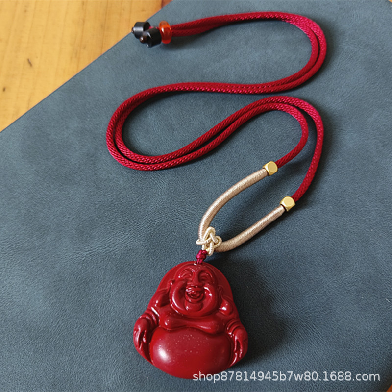 보라색 빨간색 로프 (32*31mm) 와 보라색 금 모래 부처