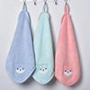 Towel children Wash one's face towel Kerchief water uptake soft Hanging type TOILET kitchen Handkerchief