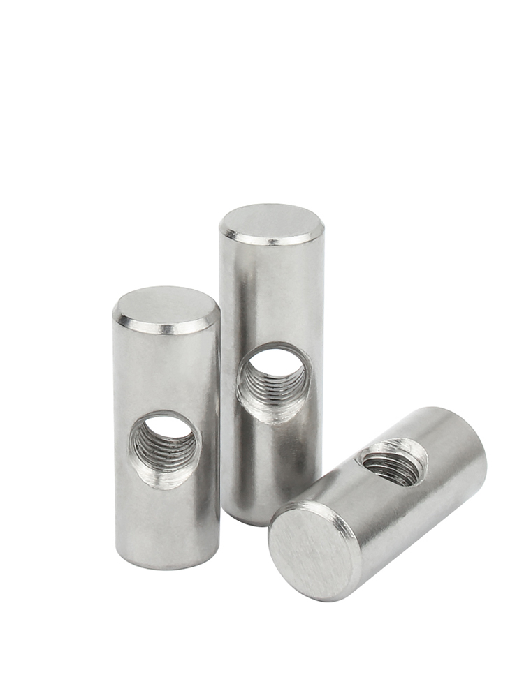 Pantillo cilíndrico de acero inoxidable 304, orificio transversal, conexión preincrustada, tuerca de martillo, tornillo hembra de martillo heterosexual M4M5M6 image 5