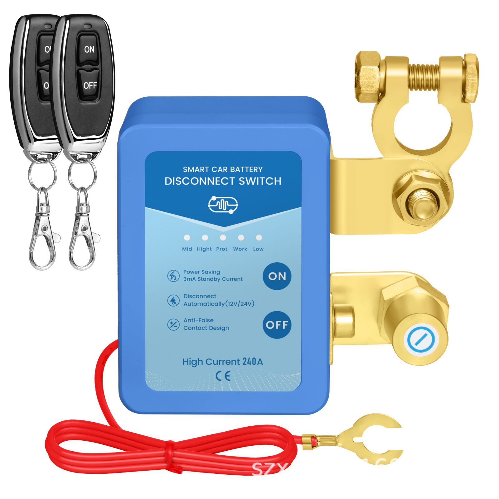 Car Battery Disconnect Switch Accessories Battery Negative Terminal Anti-Leakage