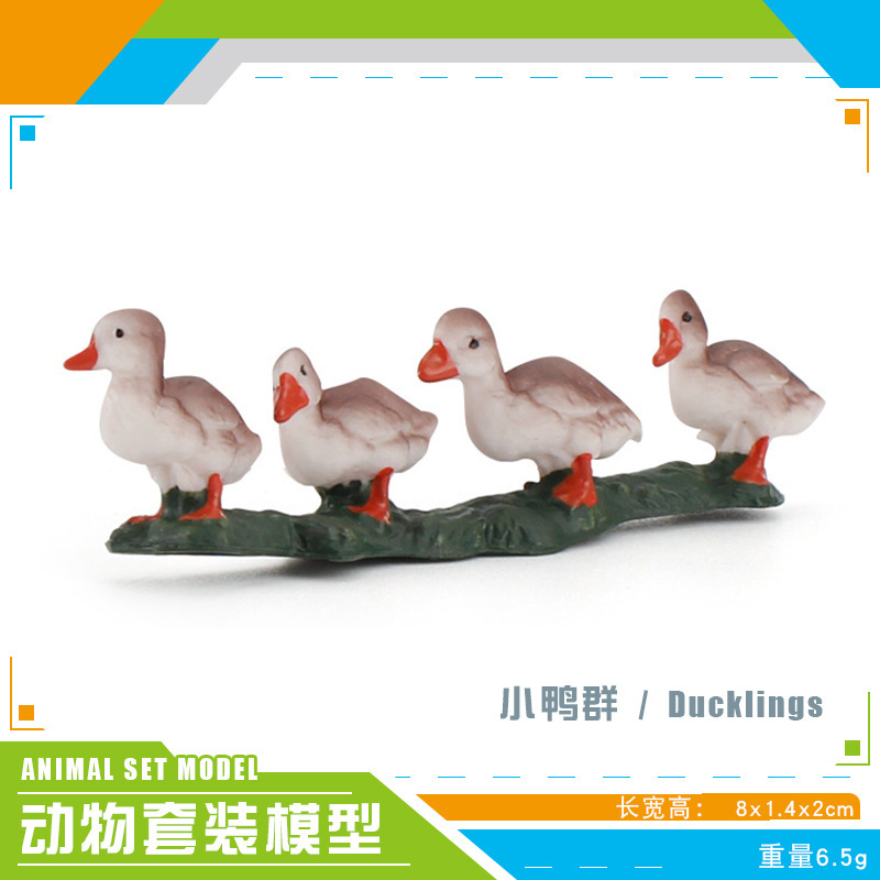 Simulación transfronteriza de granja aves de corral modelo de animales de niños cognición mini-pantalones decoración estática juguetes de decoración