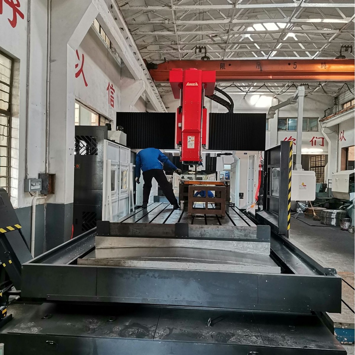 上海工厂对外提供大重型数控龙门铣镗刨五轴cnc设备高精度加工
