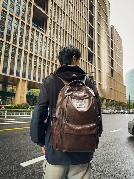 Backpack Personalized European and American Retro Large Capacity Commuter Business Men's Backpack College Students High School Students Computer Backpack