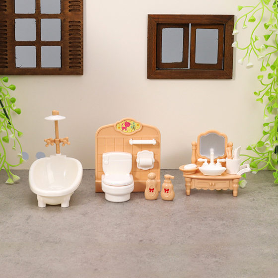 Mini play toys kitchen bedroom bathroom simulation boys and girls baby miniature ornaments cross-border foreign trade wholesale