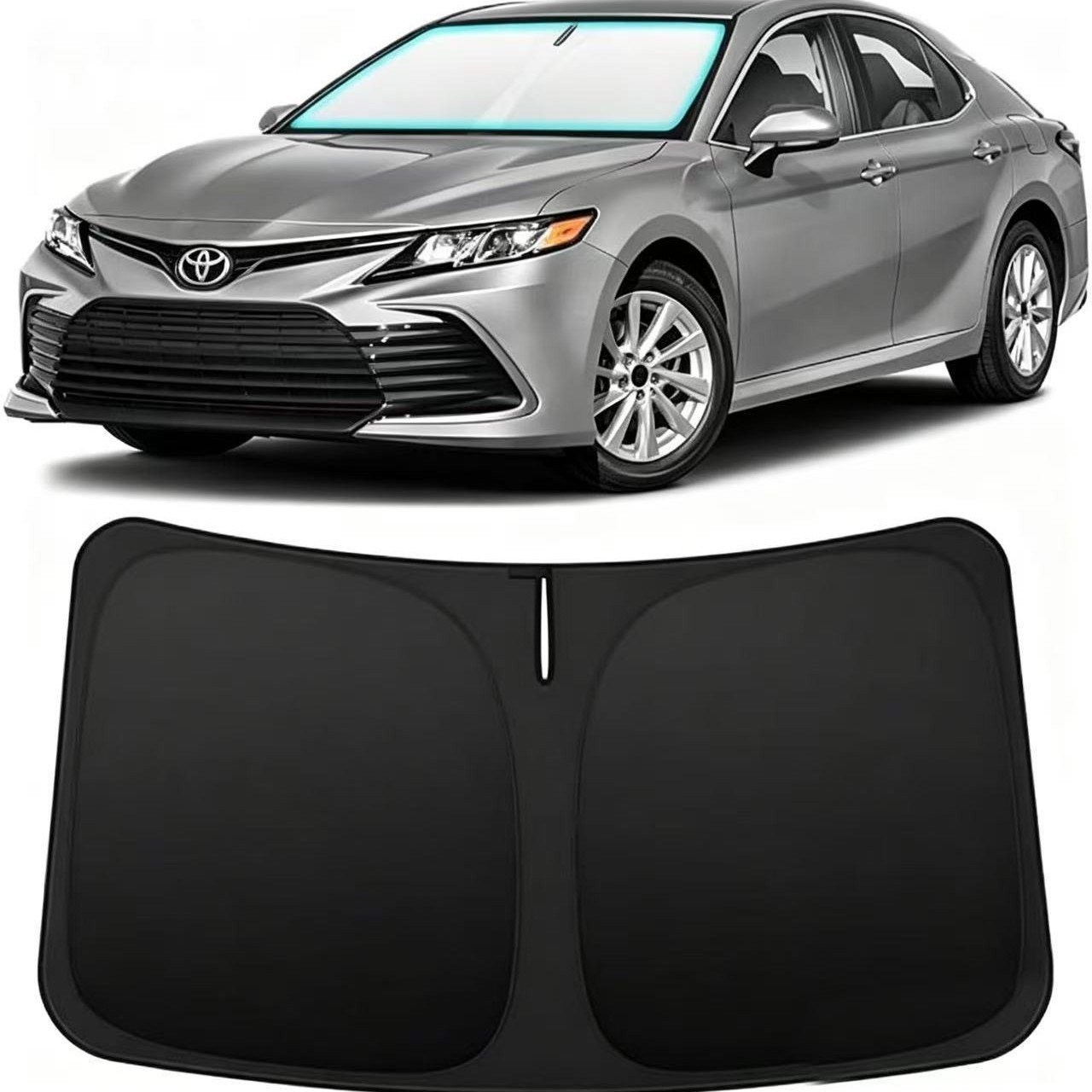 Customized Toyota Car-Specific Sunshade for Sun Protection and Heat Insulation, Foldable Sunshade for Camry, Rav4, Prius
