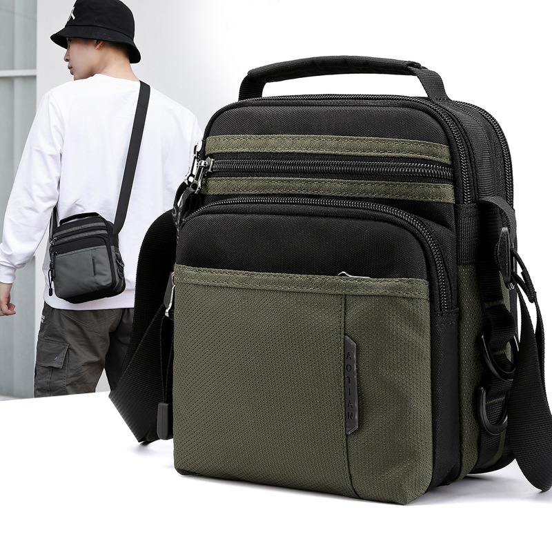Aotian Summer New Style Middle-Aged Men's Shoulder Bag Multi-Functional Multi-Layer Crossbody Bag Casual Sports Small Bag Handbag