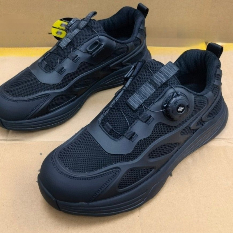 New Commuter Training Shoes Swivel Buckle Ultra Light Fast Buckle Running Shoes Men's TQ009 Summer Breathable Casual Running Shoes