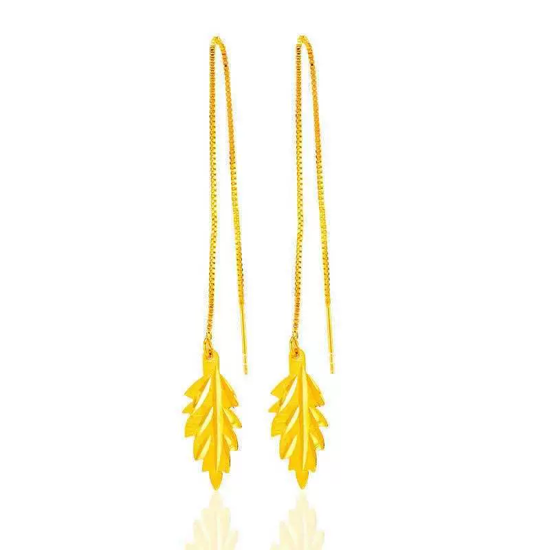 Brass earrings, capacious accessory