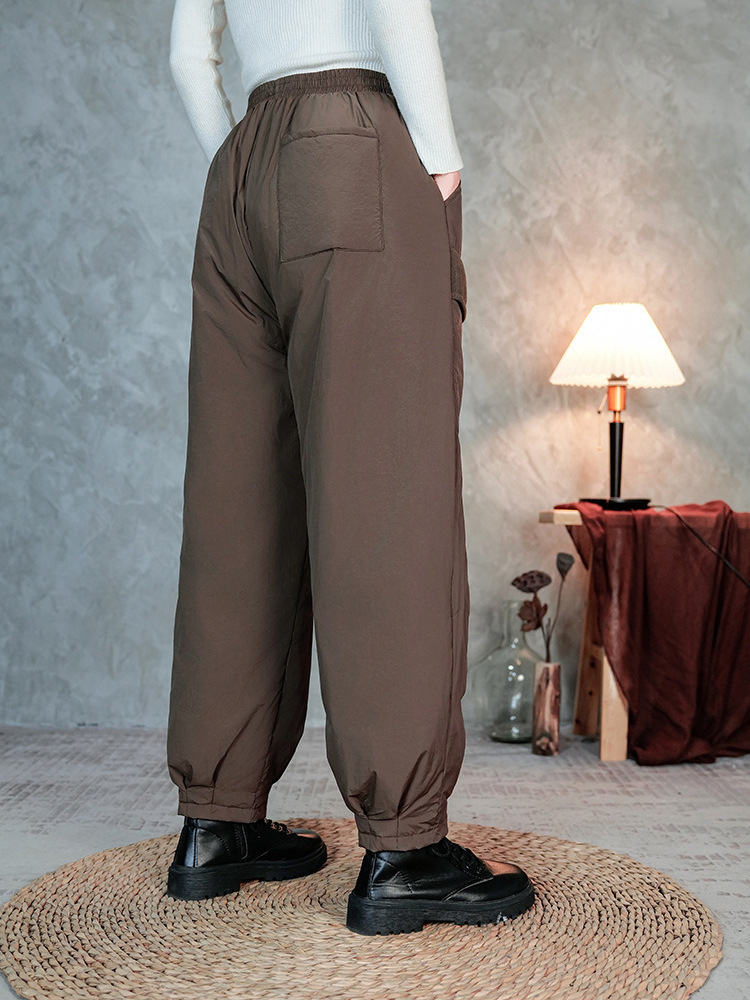 Otoño y invierno nuevos pantalones de algodón blancos de plumas de invierno para mujeres -40 grados a prueba de frío Harbin pantalones de algodón noreste image 5