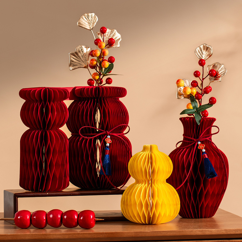 2026 New Year Decorative Gourd Ornaments Year of the Horse Spring Festival New Year's Day Hanging Decorations New Year Living Room Festive Atmosphere Decoration Supplies