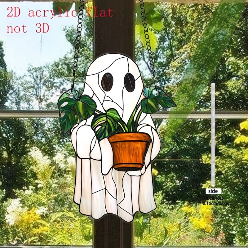 2D フラットライトキャッチャー - アクリルウィンドウトリム 1 個、ゴシックスタイルのハロウィーンお化け屋敷の装飾、家庭用|undefined