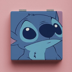 Mini foldable dual-sided compact mirror with flip cover for girls, perfect for students on the go.