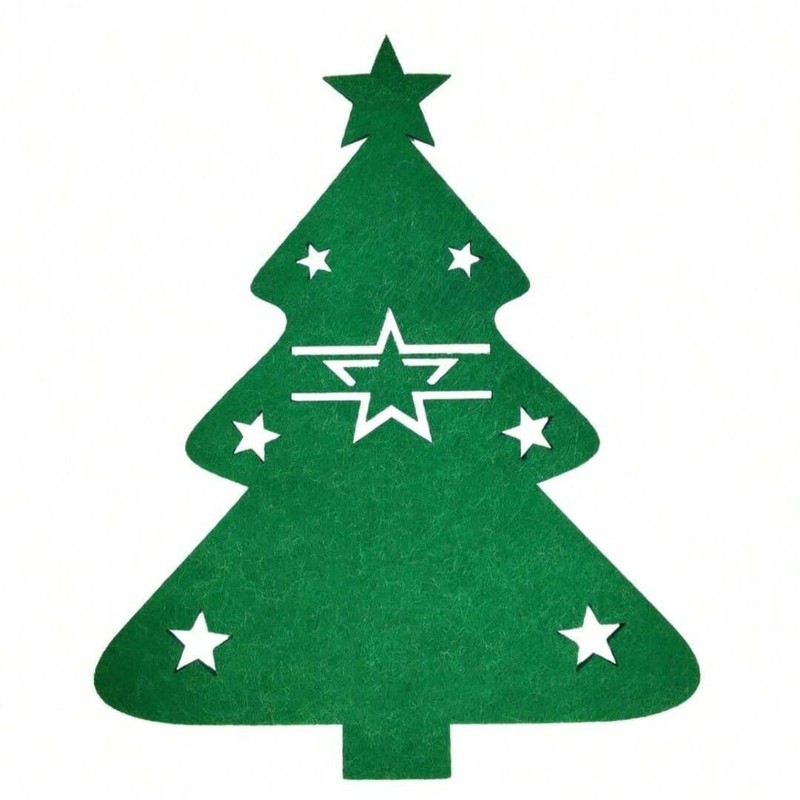 クリスマスツリー食器ナイフフォーク食器棚パーティーディナーキッチンフェルトフォークスプーン袋クリスマステーブル装飾食器袋|undefined