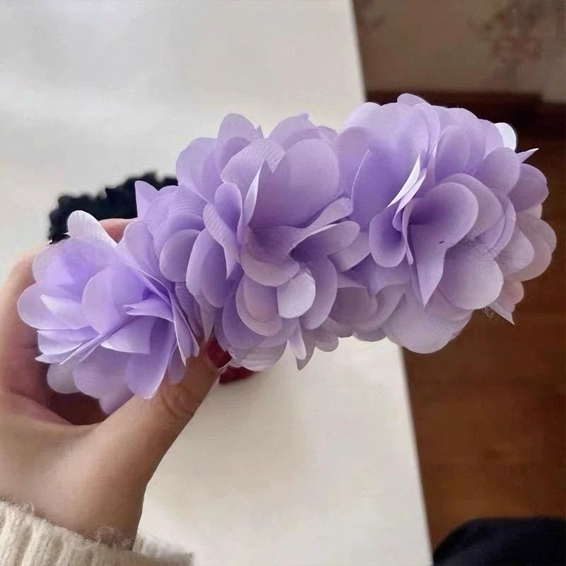 易梦玲同款红色花朵香蕉夹女高级感半扎发鲨鱼夹大号发夹头饰发卡|undefined