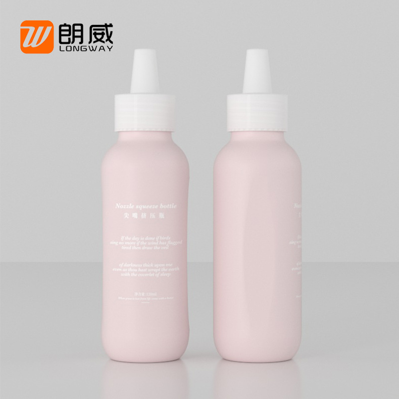 Botella de extrusión de tapa de punta, manguera de toque suave, botella de extrusión de crema, manguera de distribución de cosméticos