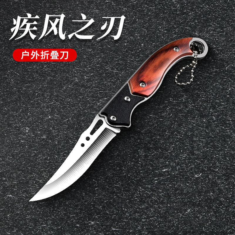 折りたたみナイフ屋外高硬度キャンプナイフ折りたたみミニポケットポータブルステンレス鋼フルーツナイフ|undefined