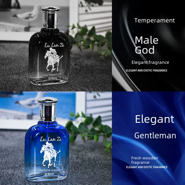 Lulanzi Knight Cologne 50ml Men's Gentleman's Perfume Light Fragrance Masculine Blue Fresh and Natural-152