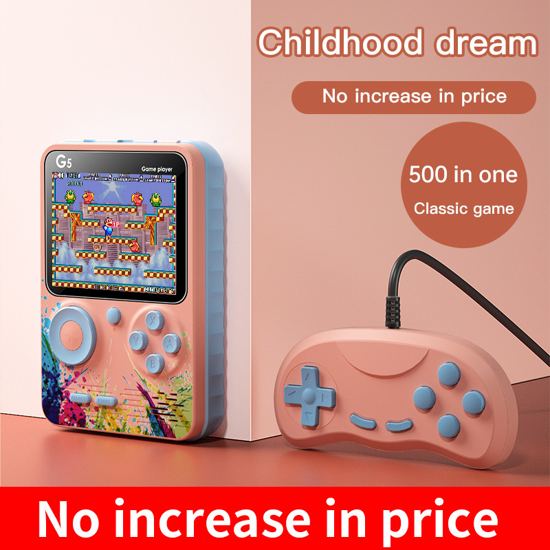 G5 handheld game console, 500-in-1 classic games, two-player retro toy, children's nostalgic cross-border handheld console wholesale