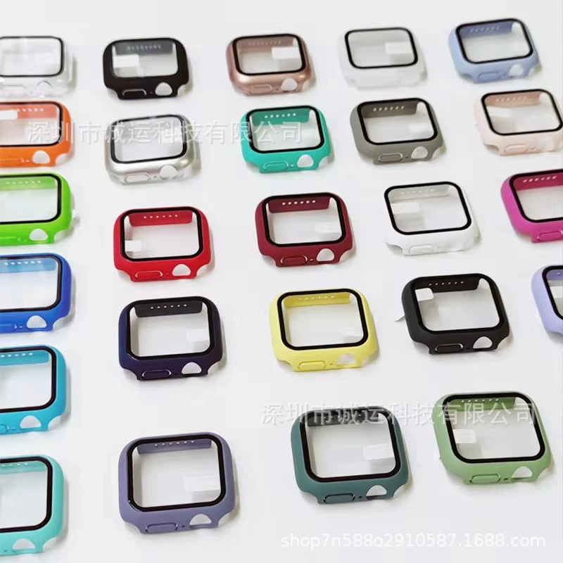 Применимо к корпусу Apple Watch 11 42/46 мм защитная пленка из закалённого пластика, интегрированная серия 10 SE3 защитный чехол