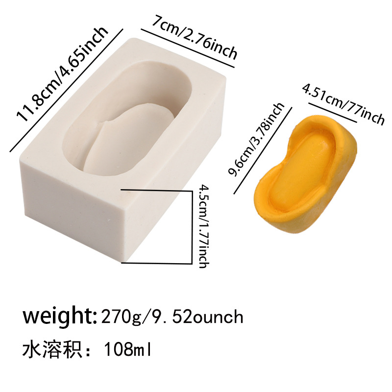 Zhaocai Jinbao oro diez mil dos pasteles de arroz molde de silicona molde de flores molde de masa Yuanbao decoración de pastel de chocolate