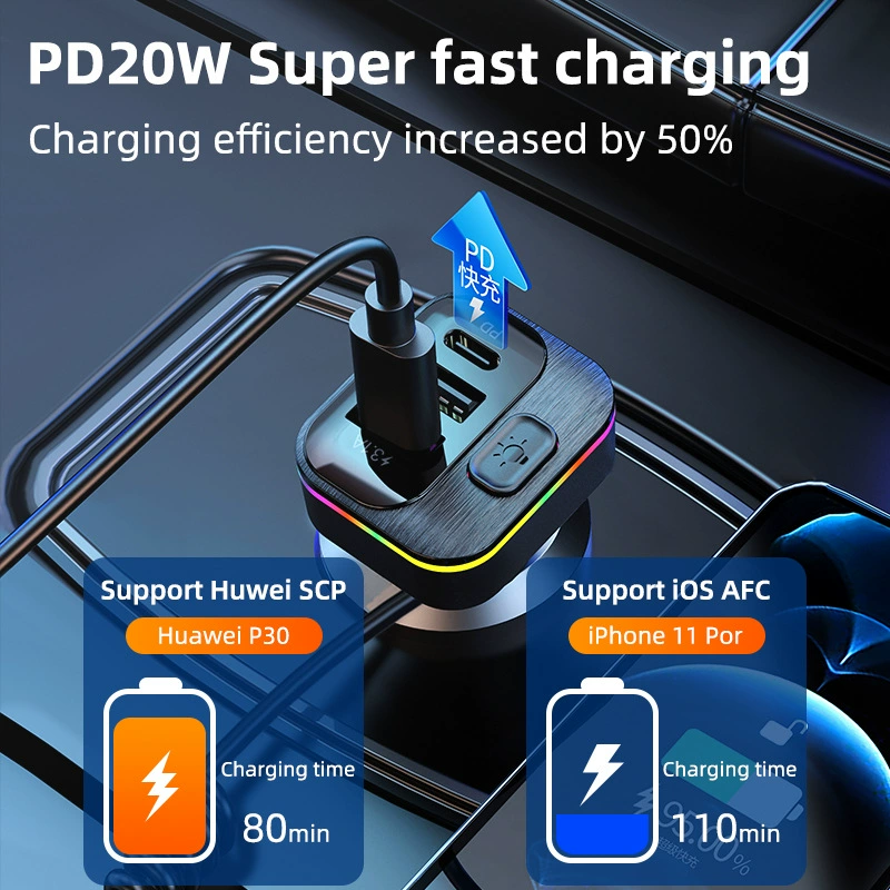 Новый двойной USB автомобильный зарядник для телефона One DRAG TWO, PD быстрая зарядка с кабелем для супербыстрой зарядки