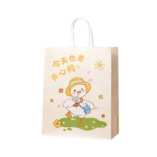 New cute cartoon kraft paper bag gift bag birthday gift bag gift bag high sense creative handbag