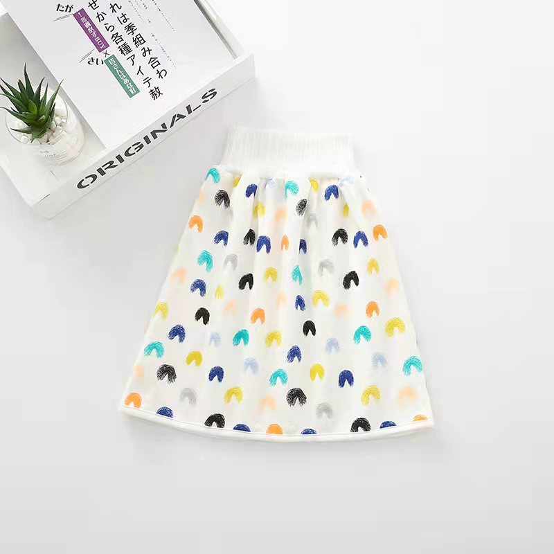 Falda de pañal de bebé pantalones de entrenamiento de baño impermeables para bebés anillo anti-enuresis noche artefacto de orina pañal de tela para niños