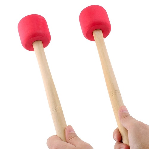 2 Bass Foam Drumstick Sticks Large Snare Drum Hammers Percussion Accessories