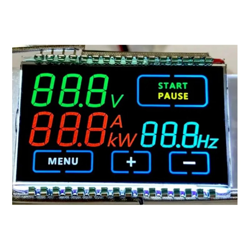 定制液晶屏彩色段码液晶显示屏 VA黑背LCD液晶屏 厂家断码屏1621
