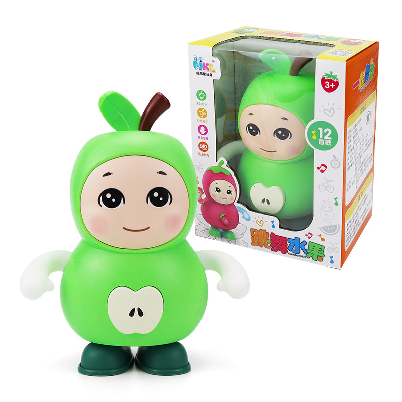 Douyin mismo estilo eléctrico, canto y baile, muñeca de frutas, juguetes lindos y divertidos para niños, regalos de vacaciones al por mayor