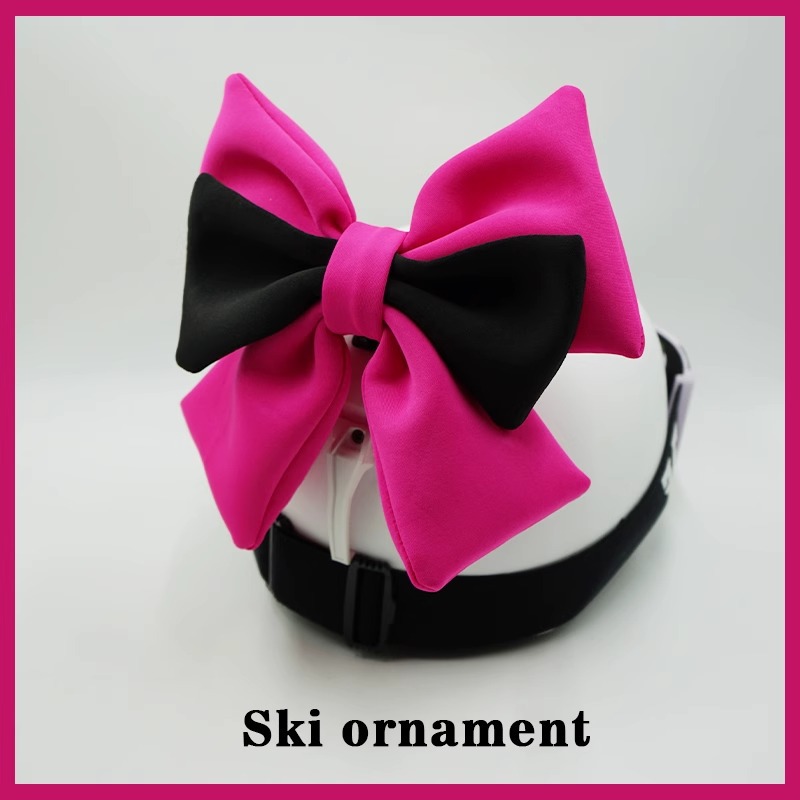 Pink and Black Bow Decor Riding Ski Helmet Motorcycle Full/Half Helmet
