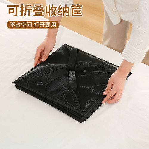 Grid dirty clothes basket bathroom large multi-functional laundry basket foldable bathroom dirty clothes blue