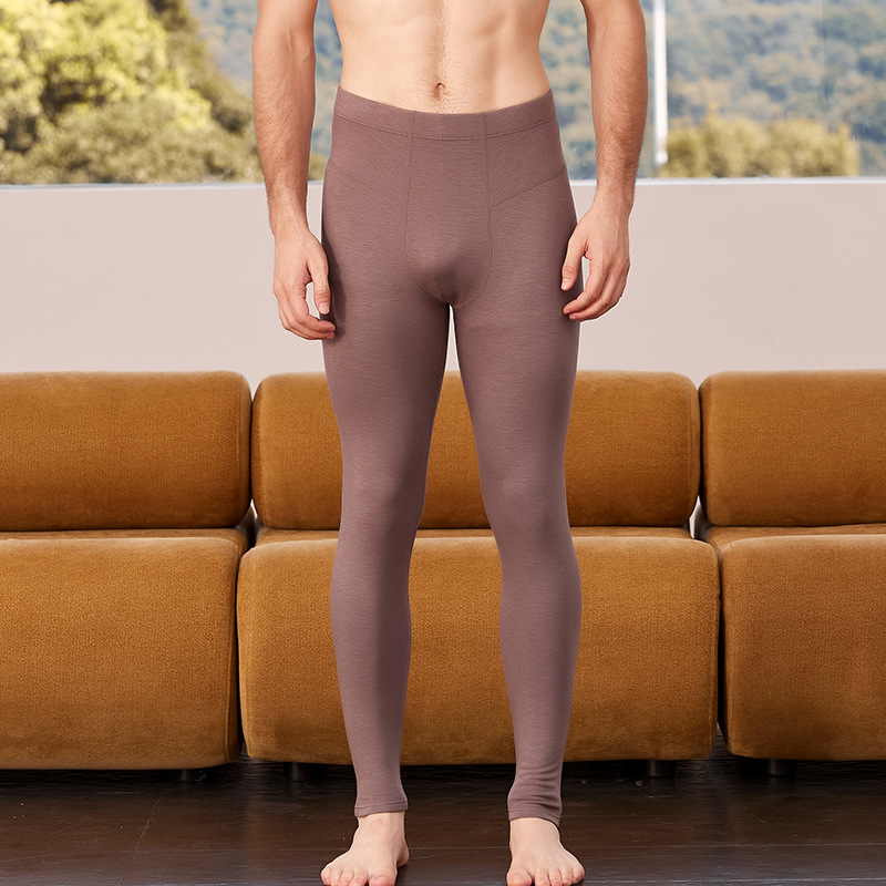 Quần legging len nguyên chất mỏng Hengyuanxiang ôm sát, giữ ấm mùa thu đông — Màu xanh hải quân nam