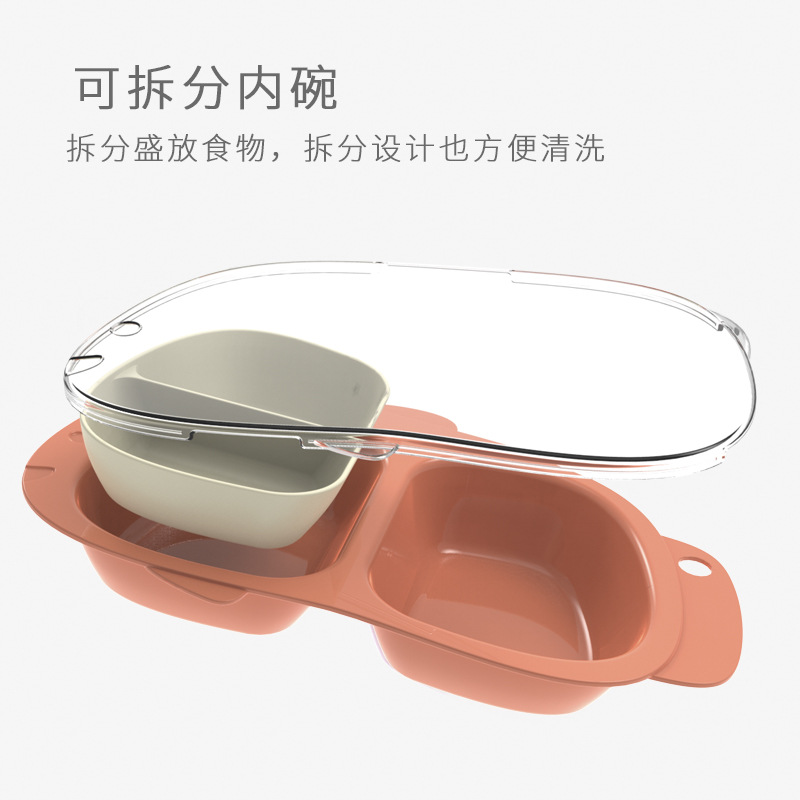 儿童餐具卡通婴儿餐具防洒防摔辅食碗吃饭家用宝宝分隔餐盘套装