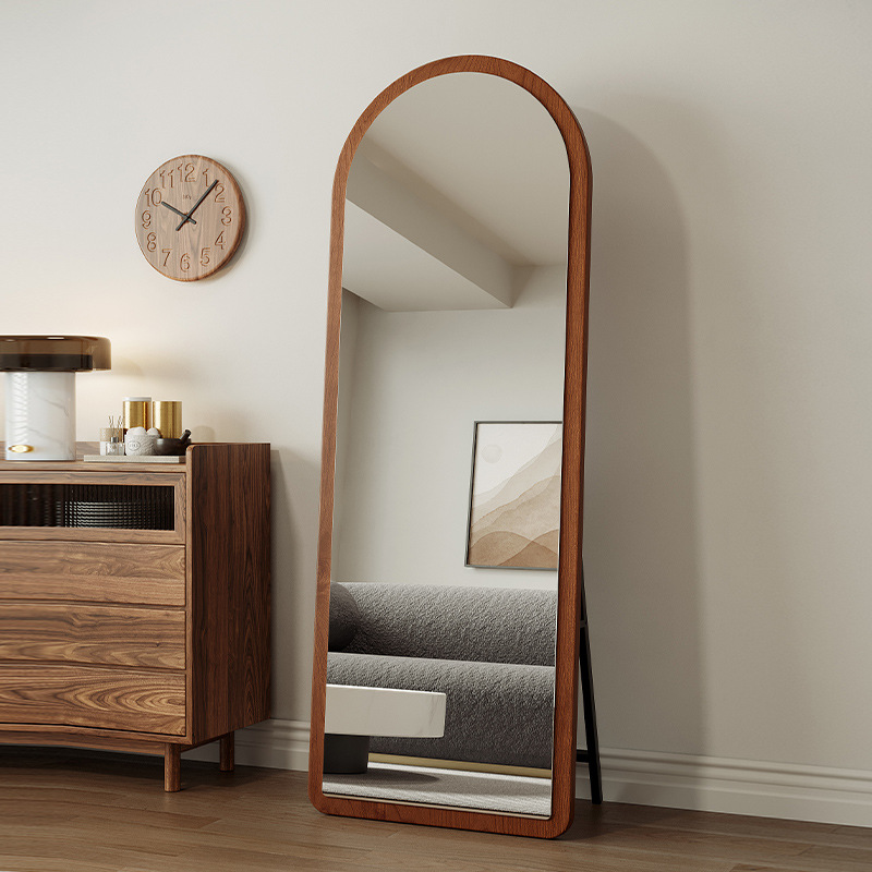 Espejo de cuerpo entero Espejo de piso para el hogar Espejo de cuerpo entero para sala de estar Espejo de tocador para dormitorio de niñas Espejo grande de pared de forma especial montado en la pared