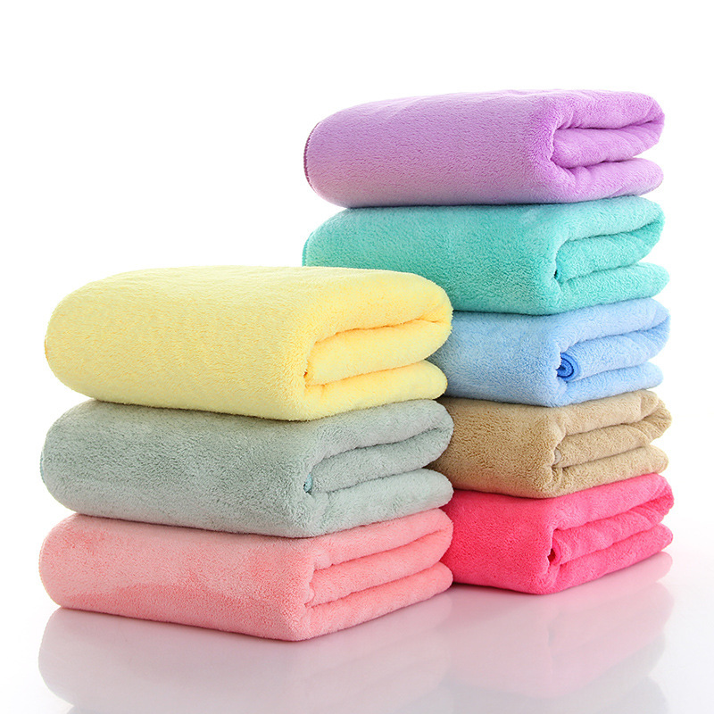 Towel 35*75 High-Density Coral Velvet Beauty Gift Promotion Absorbent Lock Edge Soft Towel Return Gift High Quality