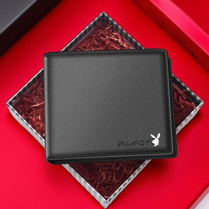 花花公子 Men's short thin wallet for students