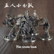 复古白铜做旧战士兵人模型手办玩具男生礼物桌面游戏汽车载铜摆件