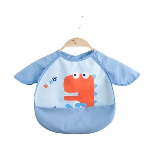 Children's smock, angel wings bib, summer baby dual-use rice pocket, waterproof and anti-dirty painting smock, reverse wearing protective clothing