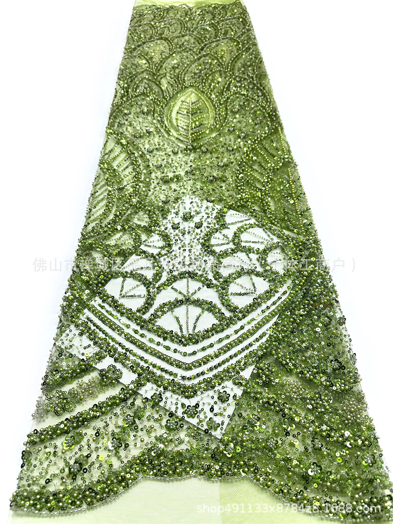 Fabricante de nueva tela de cuentas flor de tela de lenteja alta fotografía vestido de boda vestido de moda tela de vestido image 16