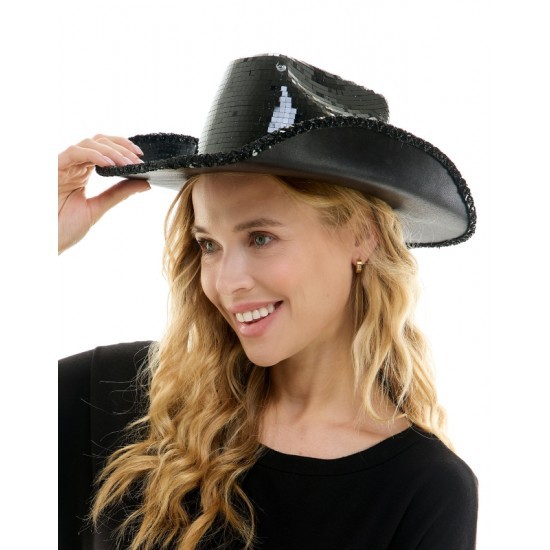Disco espejo sombrero reflector láser sombrero de vaquero occidental sombrero de fiesta de baile personalizado sombrero de pestaña