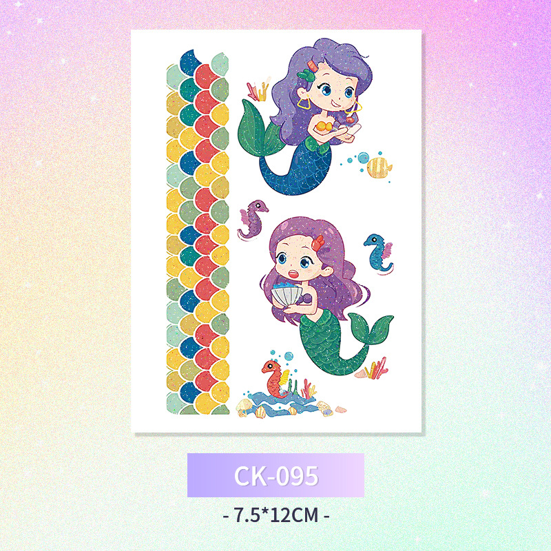 Glitter mariposa cara pegatinas tatuaje pegatinas hadas lavable impermeable de larga duración lindo unicornio ciervo Luna Estrella Planeta