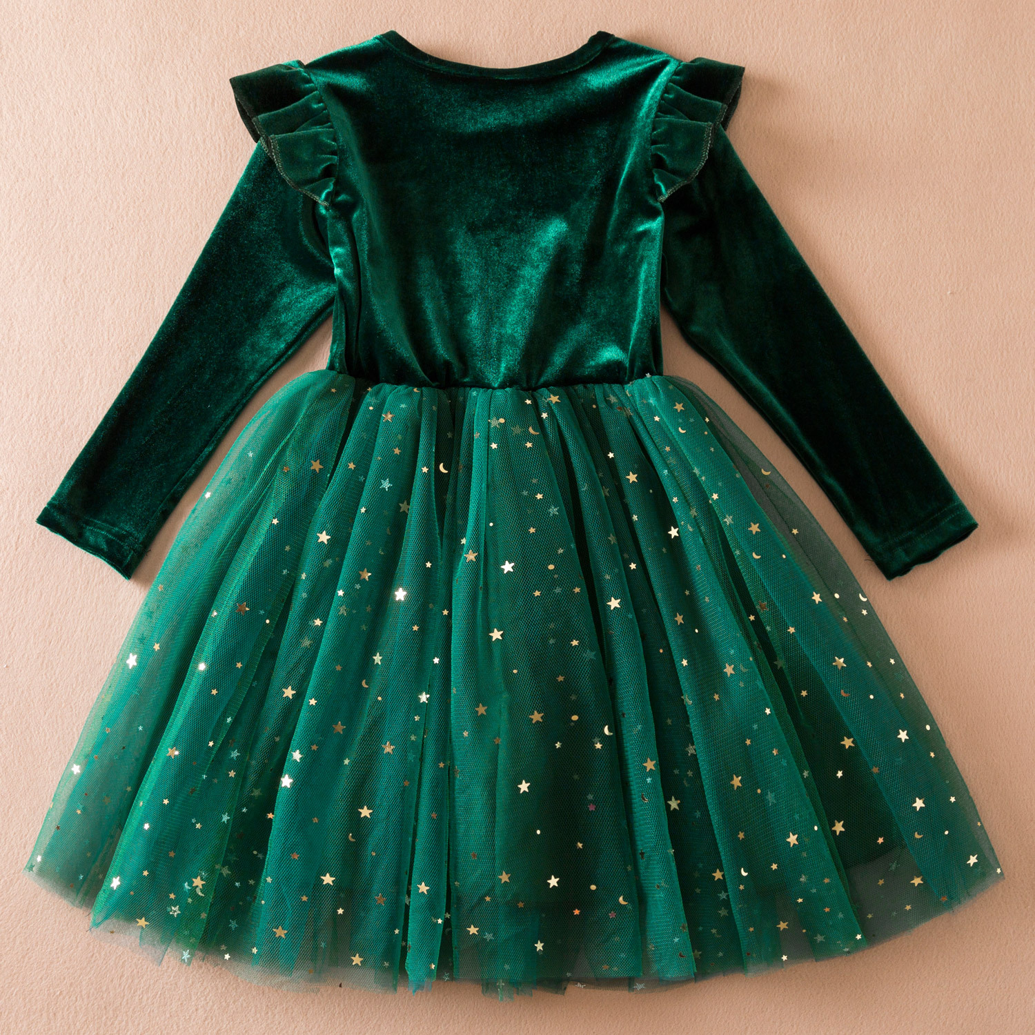 Toddler Girls Clothing Fashionable Star Sequined Mesh Princess Dress_voghion.com