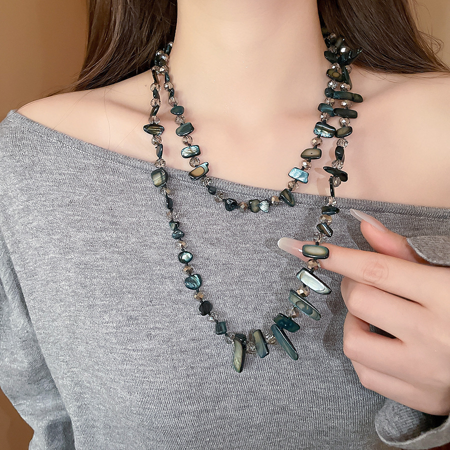 7#목걸이 - 블루 - 그레이