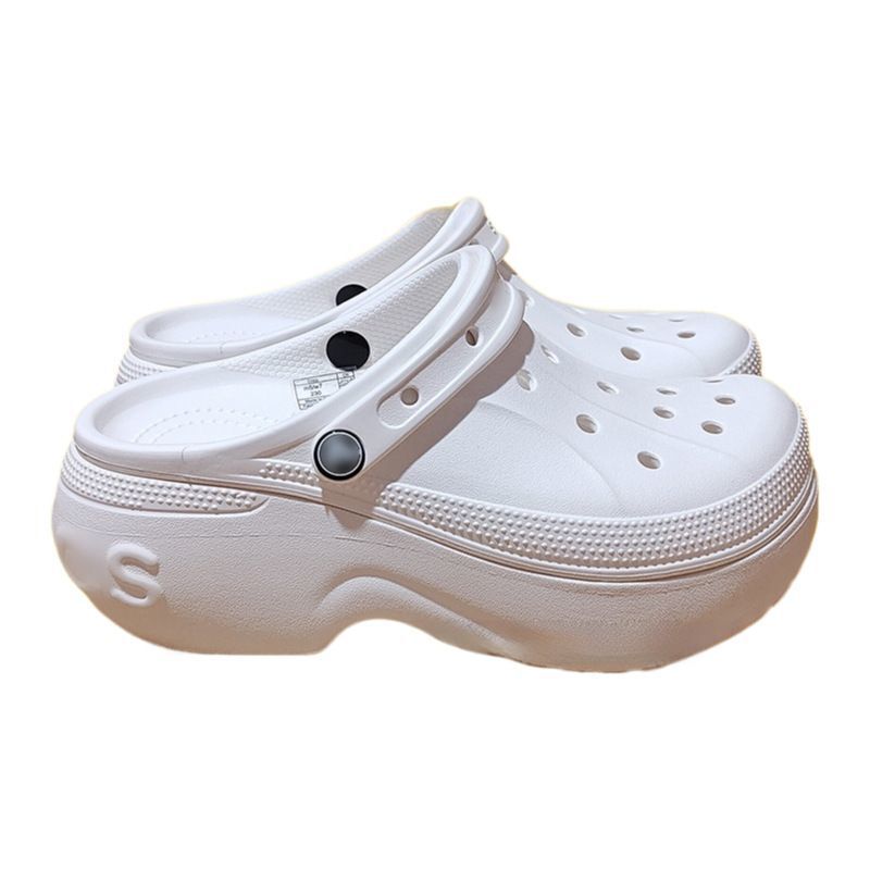 Cross Carlochi Summer New Bella Thick-Soled Clogs Heightening Non-Slip Breathable Dad Shoes Women's Loafers