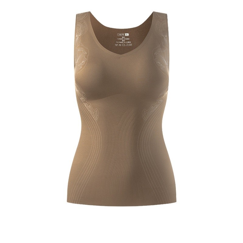 XINGZHILIANG 끓는 조끼 삼체 반 중력 따뜻한 피부 미용 의류, 속옷을 입지 않고 흔적없는 따뜻함, 양면 브러싱