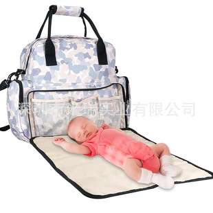 Shenzhen Factory Customized Baby Products Cosmetics Bag Multi-functional Foldableable Satchel Mommy Bag Crib Bag