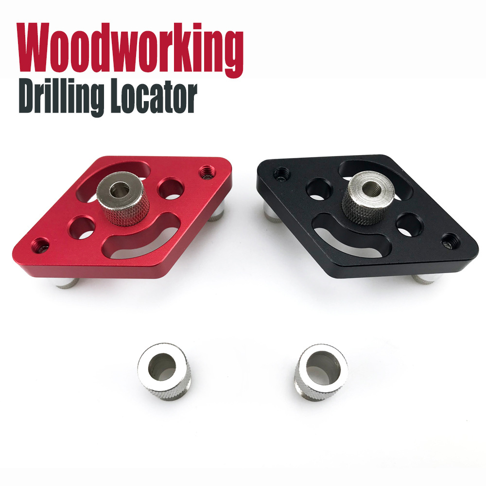 木工直孔打孔定位器 铝合金圆木榫打孔器圆木销拼板 木工DIY工具