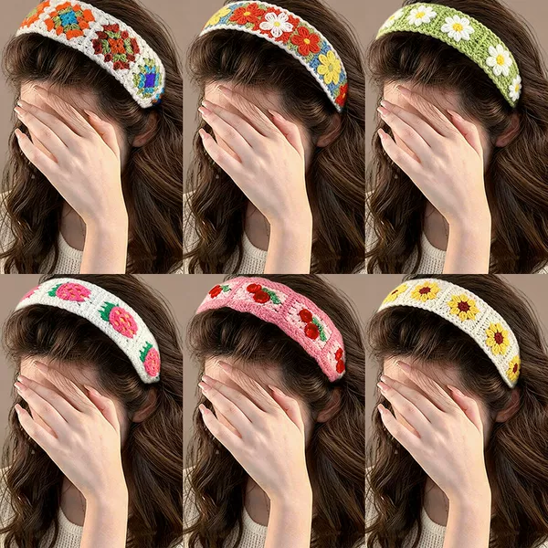 Magic hair tape for tidying hair, knitted headband for washing face, hairband for girls, magic sticker for bangs, hair tidying tool