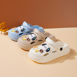 Children's Cave Shoes Boys Middle and Big Children Summer Outer Wear Non-slip Platform Beach Shoes Baby Cute Indoor EVA